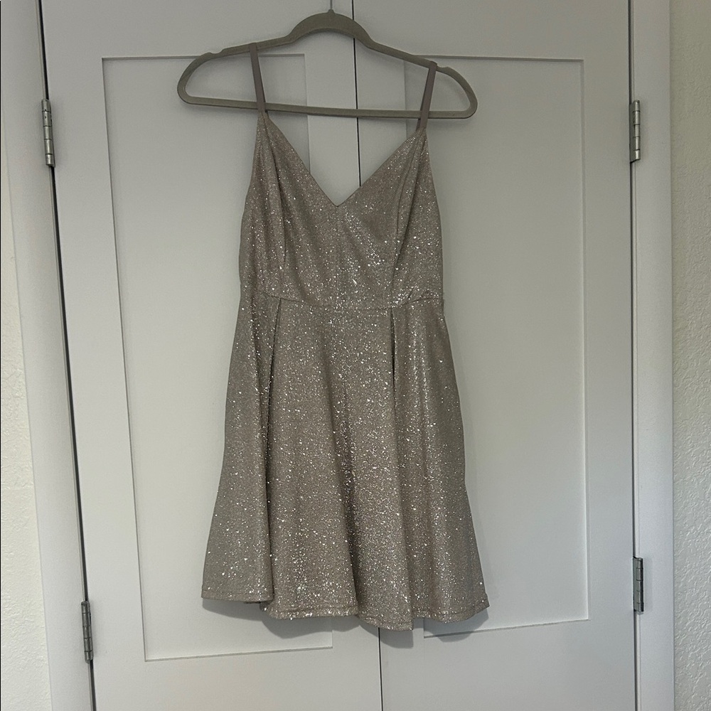 Lulu's Elegant Gray Dress